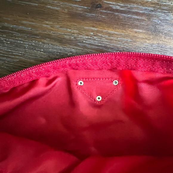 Authentic Prada Red Nylon Shoulder Bag Purse - Picture 5 of 7